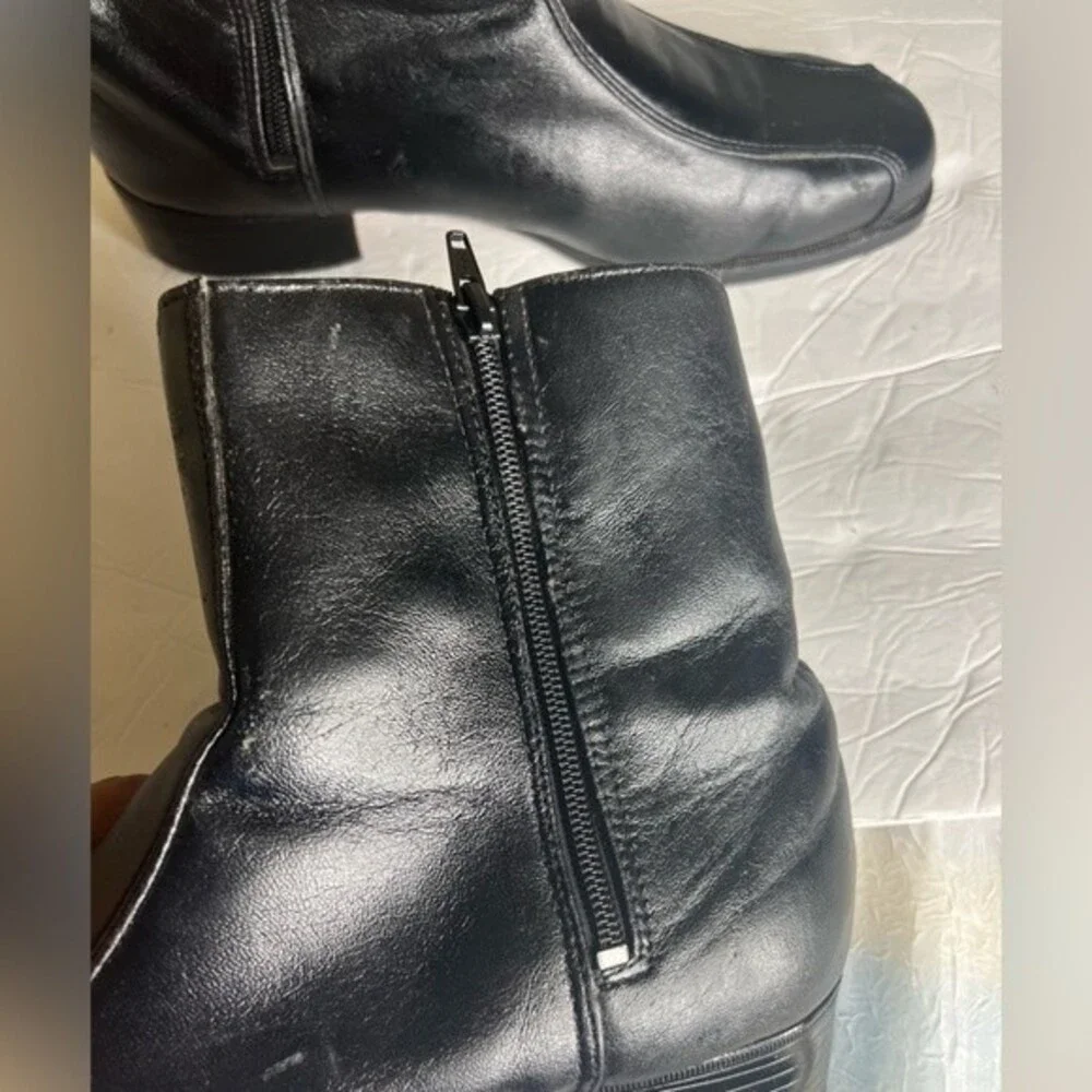 BAYTOWN QUALITY SHOES , BOOTS FOR MEN ZIPPER SIDE COLOR BLACK SIZD 11 WIDE